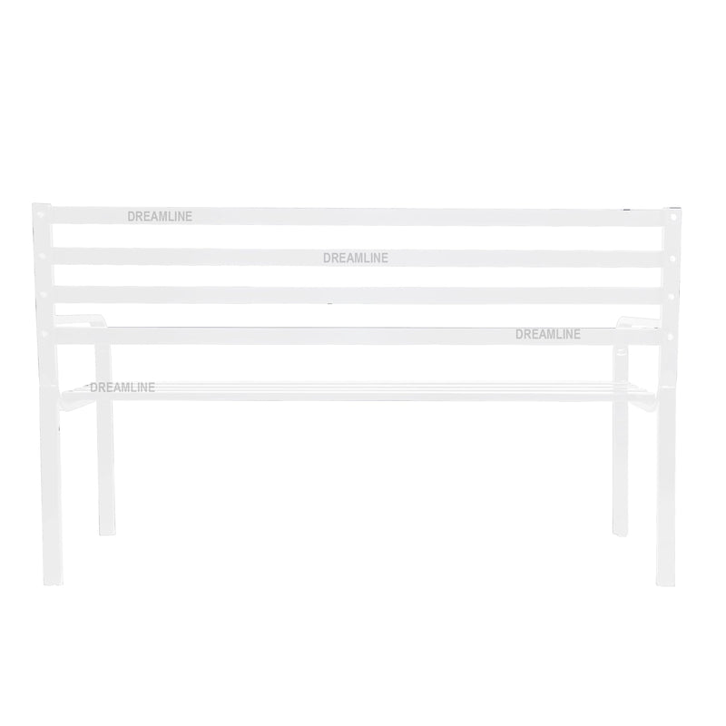Unity Metal 3 Seater Garden Bench for Outdoor Park - (White)