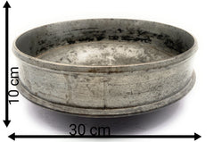 Bhunes Brass Antqiue Urli Ethnic Traditional Bowl,Silver, 4 Inch, 1 Piece