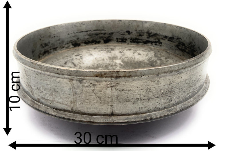 Bhunes Brass Antqiue Urli Ethnic Traditional Bowl,Silver, 4 Inch, 1 Piece