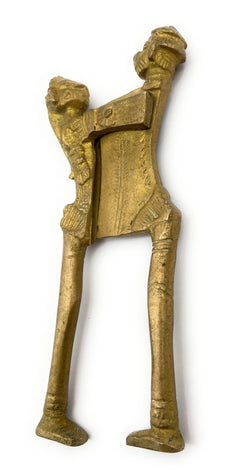 Bhunes Brass Antique Betal Nut Cutter Sarota Beetel Nut Cutter,Gold, 5 Inch, 1 Piece