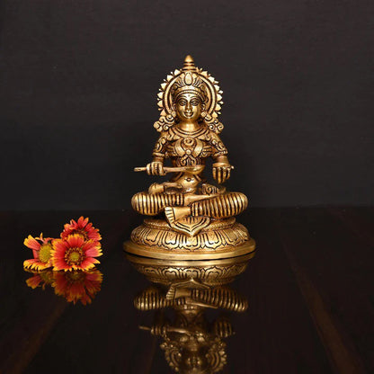 Brass Superfine Annapurna Devi Statue (8 Inch)