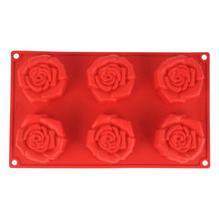 Wonderchef Pavoni Platinum Slilicon Rosa Fiorita 6 Portions Mould
