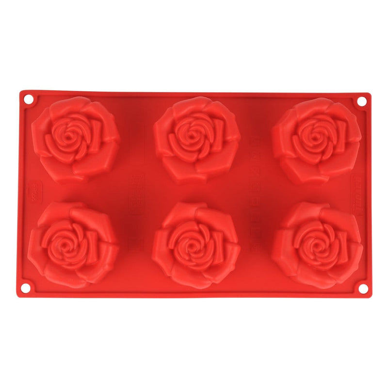 Wonderchef Pavoni Platinum Slilicon Rosa Fiorita 6 Portions Mould
