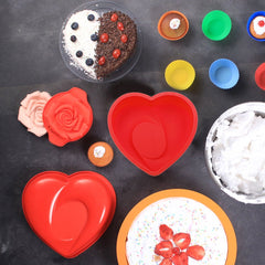 Wonderchef Pavoni Platinum Silicon Heart Shaped Cake Mould