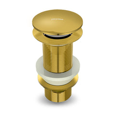 Plantex Solid Brass 3 Inch Waste Coupling for Wash Basin/Full Thread Basin Waste Coupling Gold- Pack of 1 (PVD Gold)-1