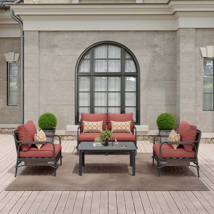 Reginar Outdoor Sofa Set 2 Seater, 2 Single seater and 1 Center Table (Grey)