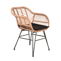 Shashibala Outdoor Patio Seating Set 2 Chairs and 1 Table Set (Honey + Black)