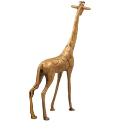 Brass Giraffe Idol – Handcrafted Peetal, Pittal & Ashtadhatu Giraffe Sculpture for Home Decor, Showpiece & Collectorss,Gold, 15 Inch, 1 Piece