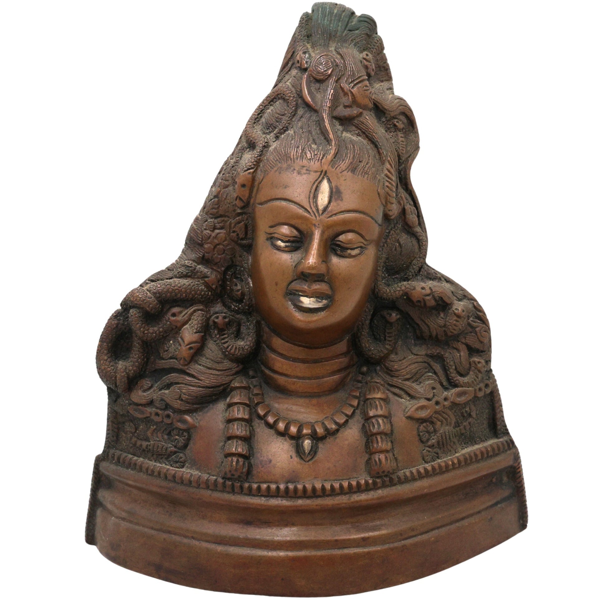 Brass Shiva Statues |Lord Shiv Idol | Shankar Idol | Shiva Brass|Lord Shiva Idols|Shankar Murti For Gift| Shiva Brass Statue| Home Decor | Showpiece, Gold, 8.5 Inch, 1 Piece