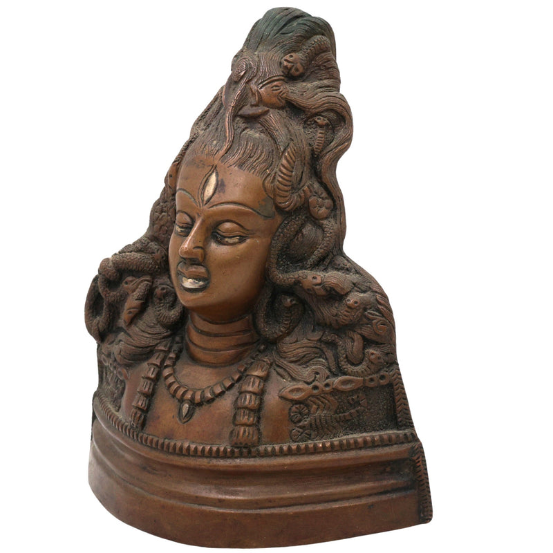 Brass Shiva Statues |Lord Shiv Idol | Shankar Idol | Shiva Brass|Lord Shiva Idols|Shankar Murti For Gift| Shiva Brass Statue| Home Decor | Showpiece, Gold, 8.5 Inch, 1 Piece