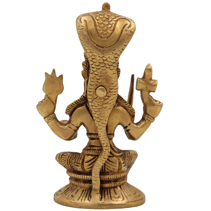 Brass Mariamman Idol, Mariyamma Devi Vigraham, Muthu Mariamman Murti, Samayapuram Amman Statue, Peetal Hindu Goddess Decor, Gold, 6 Inch, 1 Piece