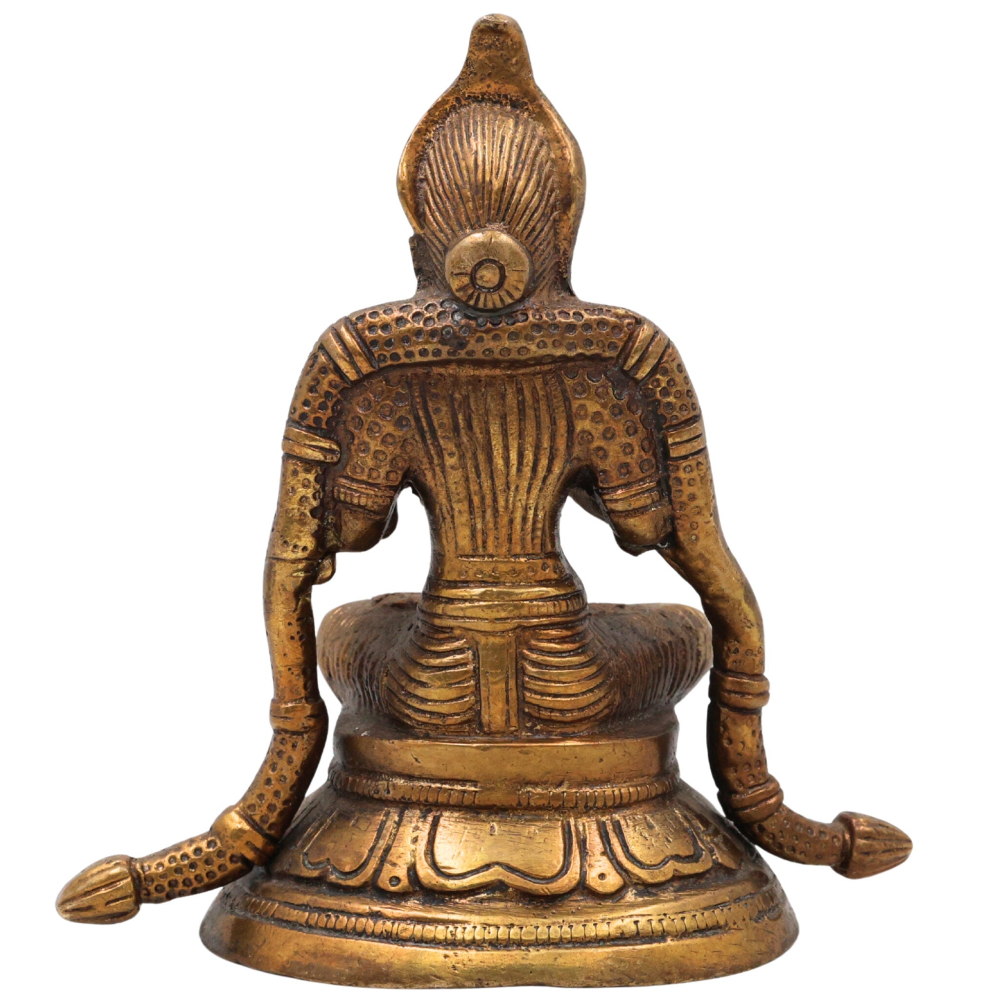 Brass Kubera Idol, Kuber Murti, Peetal Kuvera Vigraha, Dhanapati Vaishravana Statue for Pooja, Decor & Gifts, Gold, 6 Inch, 1 Piece