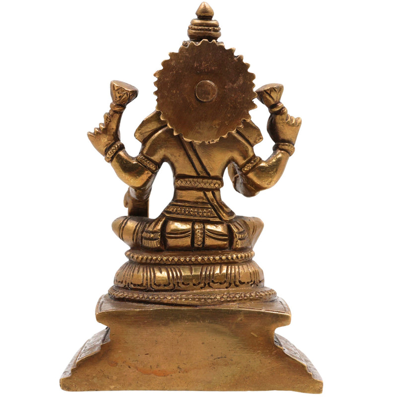 Handcrafted Brass Mahalakshmi Idol – Traditional Pital Laxmi Murti for Pooja Room, Home Temple & Prosperity Decor,Gold, 6.5 Inch, 1 Piece