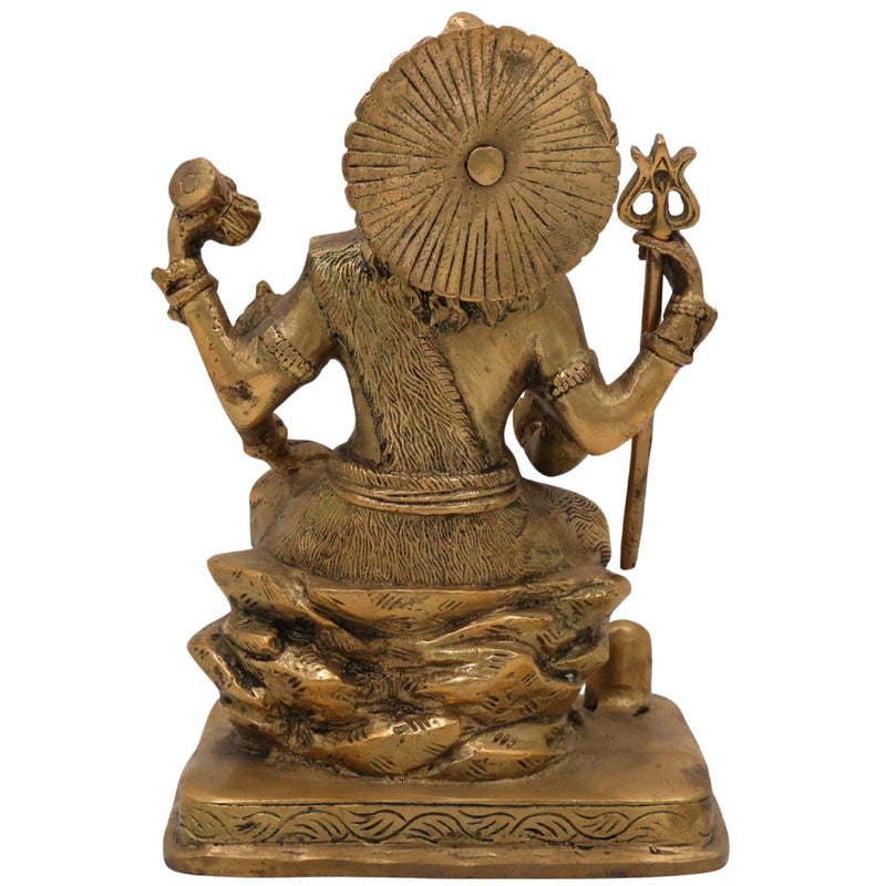 Brass Shiva Statues |Lord Shiv Idol | Shankar Idol | Shiva Idol Metal Statue | Shiva Brass|Lord Shiva Idols|Shankar Murti For Gift| Shiva Brass Statue| Home Decor, Gold, 9 Inch, 1 Piece