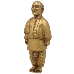 Brass Sardar Vallabhbhai Patel Idol | Sardar Vallabhbhai Patel Idol | Statue Of Unity | Brass Sculpture | Home Decor | Decoratives | Office, Gold, 9 Inch, 1 Piece