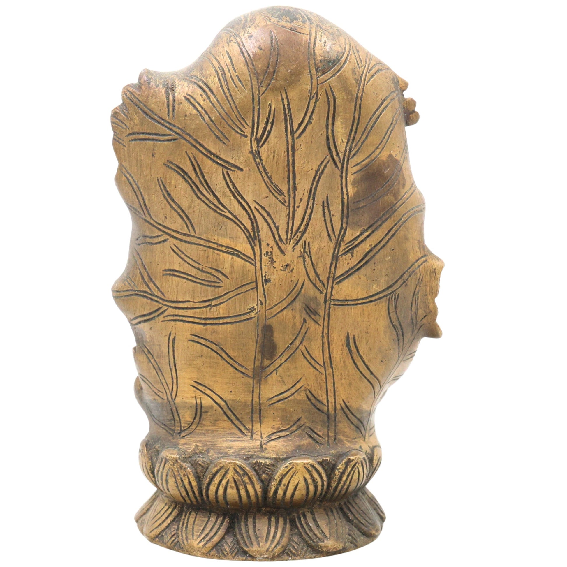 Handcrafted Brass Lord Buddha Idol | Antique Gautam Buddha Murti | Shakyamuni Siddhartha Statue for Home Decor, Pooja, Meditation & Gifts, Gold, 6 Inch, 1 Piece