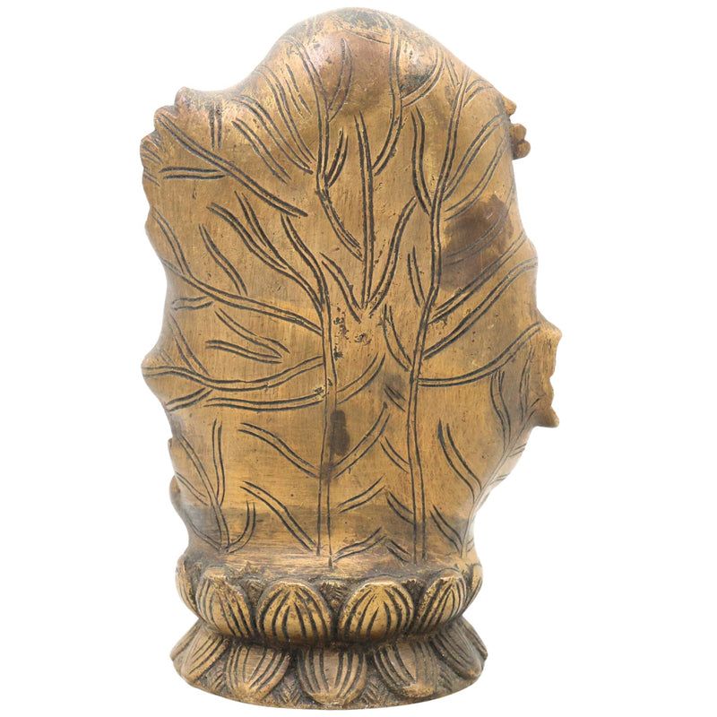 Handcrafted Brass Lord Buddha Idol | Antique Gautam Buddha Murti | Shakyamuni Siddhartha Statue for Home Decor, Pooja, Meditation & Gifts, Gold, 6 Inch, 1 Piece