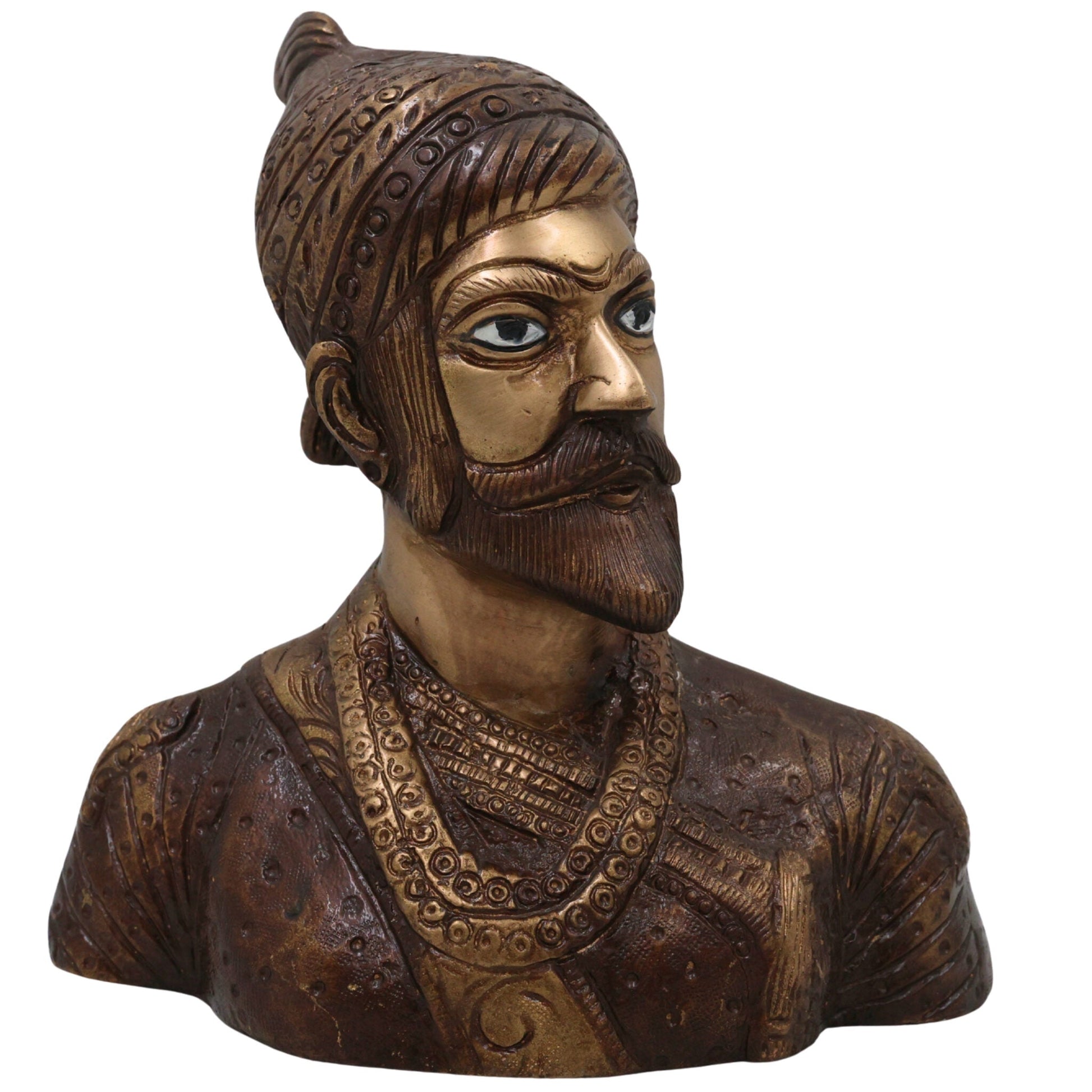 Brass Maharaj Shivaji Sculpture | Shivaji Maharaj Sculpture, Gold, 7.5 Inch, 1 Piece