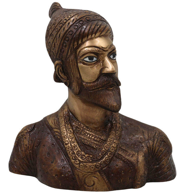 Brass Maharaj Shivaji Sculpture | Shivaji Maharaj Sculpture, Gold, 7.5 Inch, 1 Piece