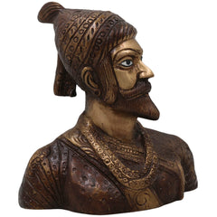 Brass Maharaj Shivaji Sculpture | Shivaji Maharaj Sculpture, Gold, 7.5 Inch, 1 Piece