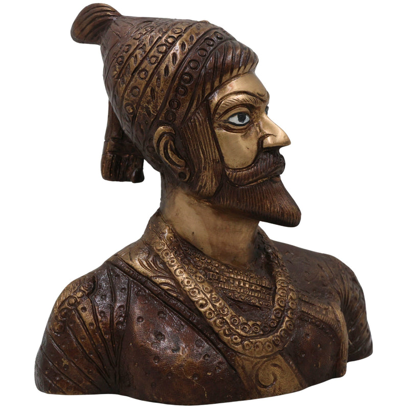 Brass Maharaj Shivaji Sculpture | Shivaji Maharaj Sculpture, Gold, 7.5 Inch, 1 Piece