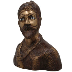 Brass Maharaj Shivaji Sculpture | Shivaji Maharaj Sculpture, Gold, 7.5 Inch, 1 Piece
