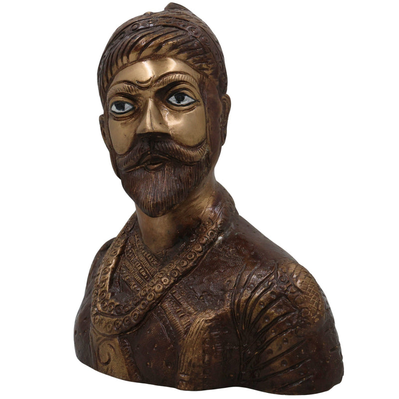 Brass Maharaj Shivaji Sculpture | Shivaji Maharaj Sculpture, Gold, 7.5 Inch, 1 Piece