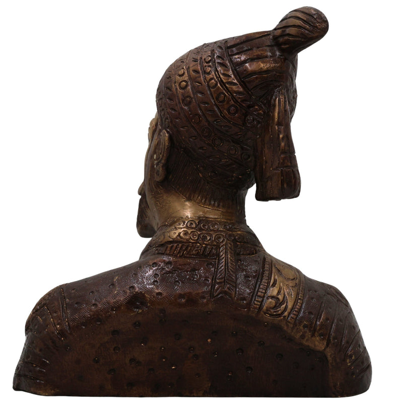Brass Maharaj Shivaji Sculpture | Shivaji Maharaj Sculpture, Gold, 7.5 Inch, 1 Piece