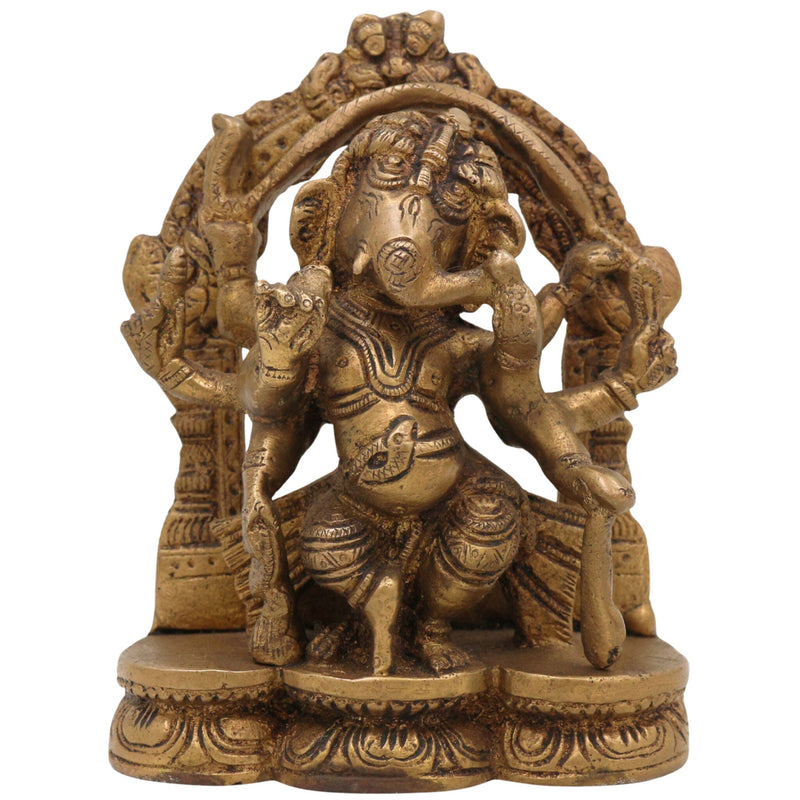 Handcrafted Brass Ganesha Idol | Vinayaka Ganpati Murti | Ganesh Statue for Pooja, Home Temple, Decor & Gift, 5 Inch, 1 Piece