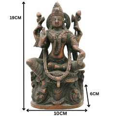 Handcrafted Brass Maha Lakshmi Idol for Pooja – Mahalakshmi | Laxmi Devi | Shri | Kamala | Ashta Lakshmi Murti for Home Temple & Gifts Ask ChatGPT, Gold, 7.5 Inch, 1 Piece