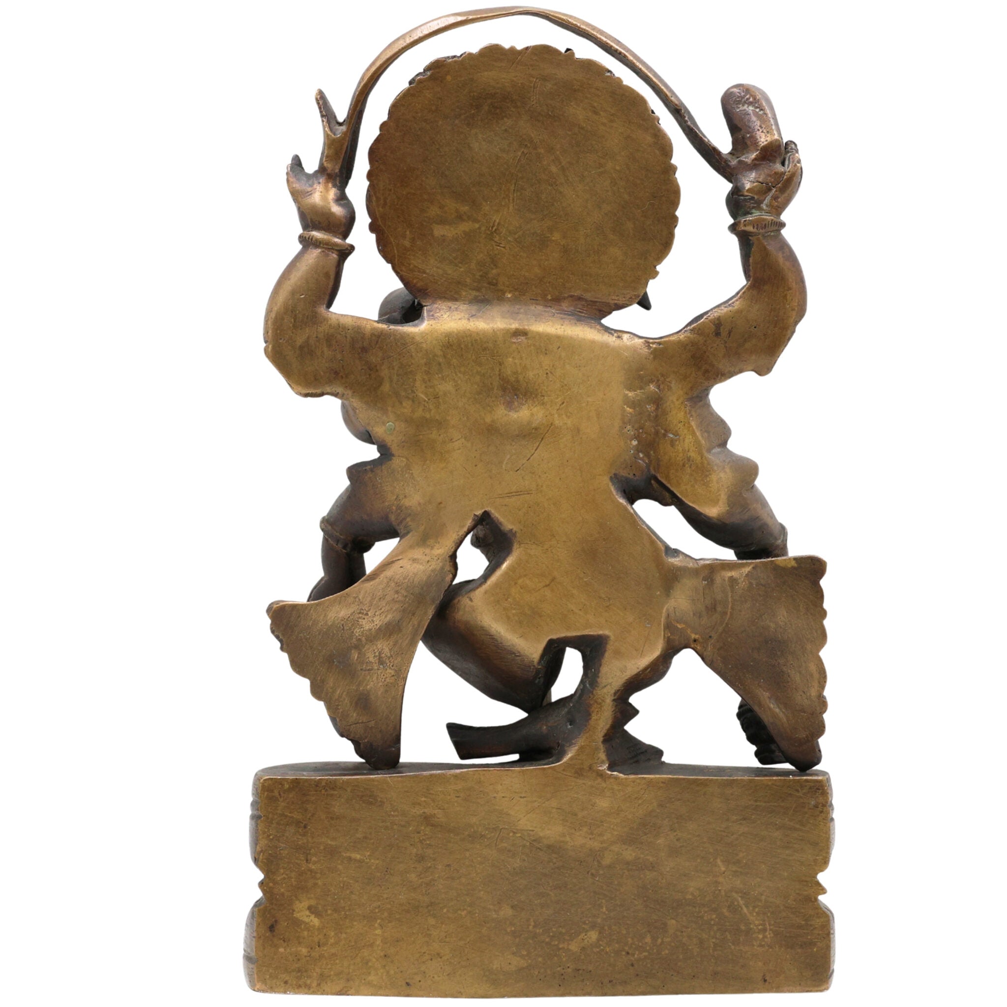 Handcrafted Brass Ganesha Idol | Ganpati Ganapati Vinayaka Murti for Home Temple Pooja Decor | Peetal Gajanana Statue, Black, 9.5 Inch, 1 Piece