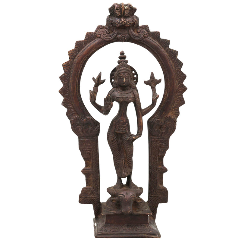 Brass Durga Devi Idol – Simhavahini Mahishasura Mardini Maa Shakti Murti for Pooja Room, Navratri, Home Temple & Decor – Handcrafted Bhavani Statue, 12 Inch, 1 Piece