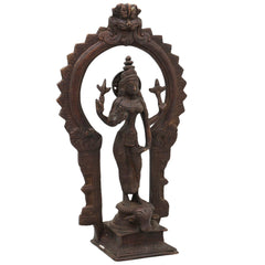 Brass Durga Devi Idol – Simhavahini Mahishasura Mardini Maa Shakti Murti for Pooja Room, Navratri, Home Temple & Decor – Handcrafted Bhavani Statue, 12 Inch, 1 Piece