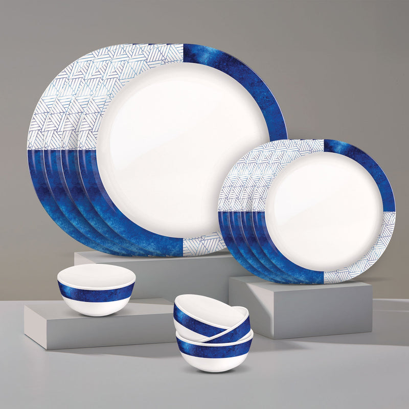 Lissome Dinner Set - Blue Geometry (Melamine)