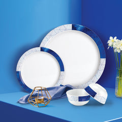 Lissome Dinner Set - Blue Geometry (Melamine)