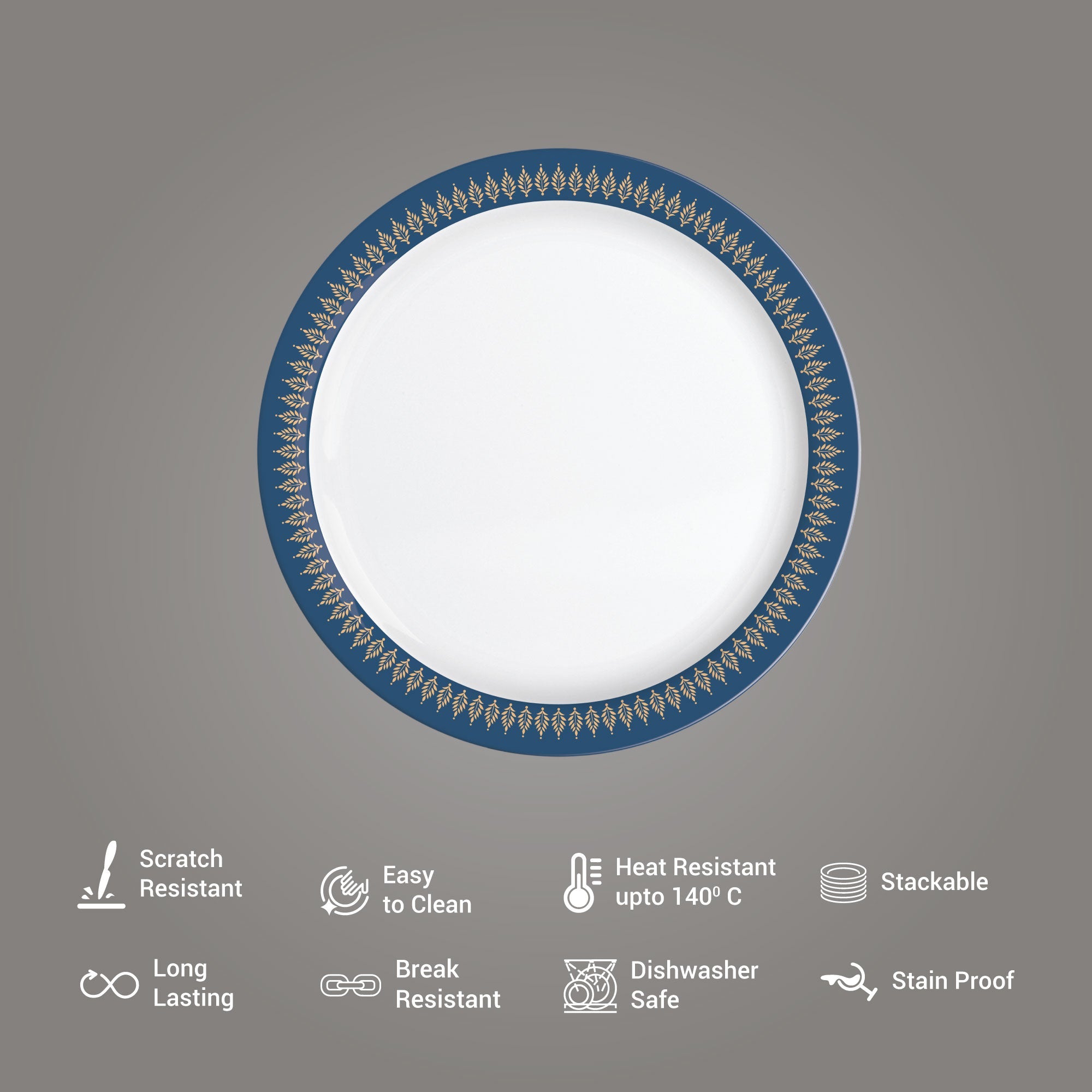 Lissome Dinner Set - Blue Lux (Melamine)