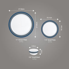 Lissome Dinner Set - Blue Lux (Melamine)