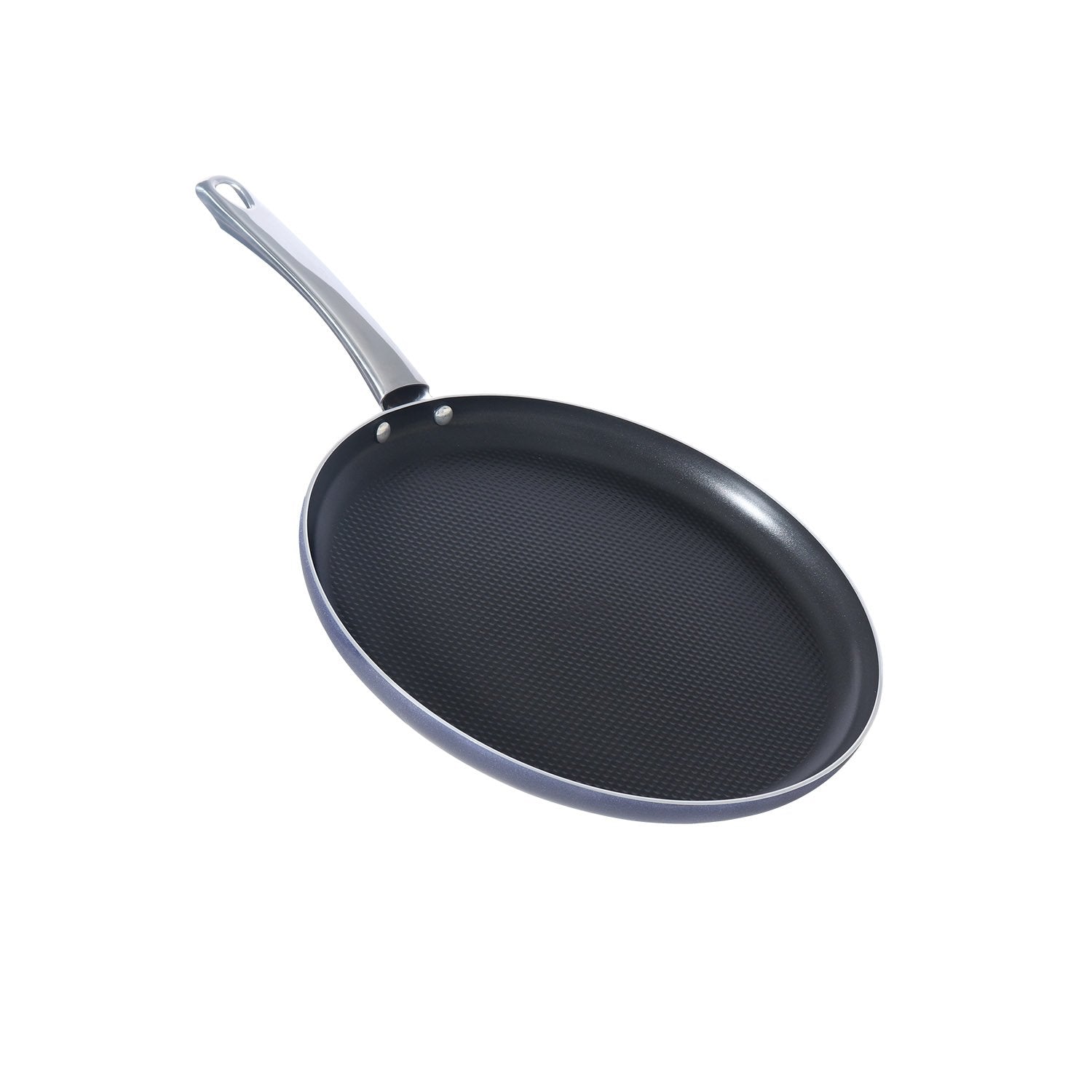 Meyer Luminescence Non-Stick 8pcs Cookware Set, Blue (Saucepan+Casserole/Biryani Pot+Frypan+Flat Tawa+Accessories)