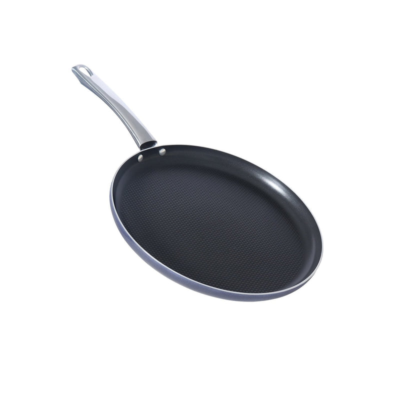 Meyer Luminescence Non-Stick 8pcs Cookware Set, Blue (Saucepan+Casserole/Biryani Pot+Frypan+Flat Tawa+Accessories)