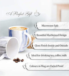 Marble Mug, 240 ml, Set of 6 (Treo by Milton)