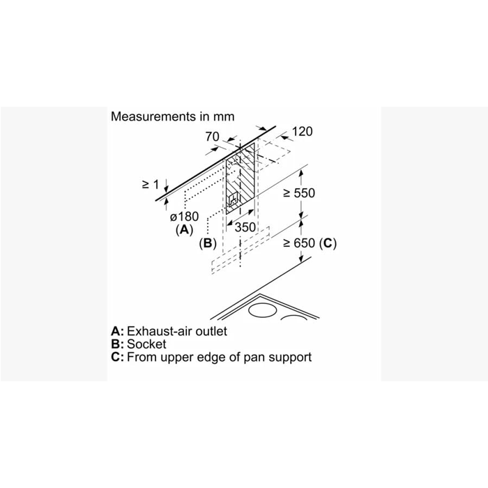 Bosch 60 cm Self Clean Technology glass Kitchen Chimney (HOOD DWBA68H60I,Oil collector Filter technology, Touch Control, Black) (DWBA68H60I)