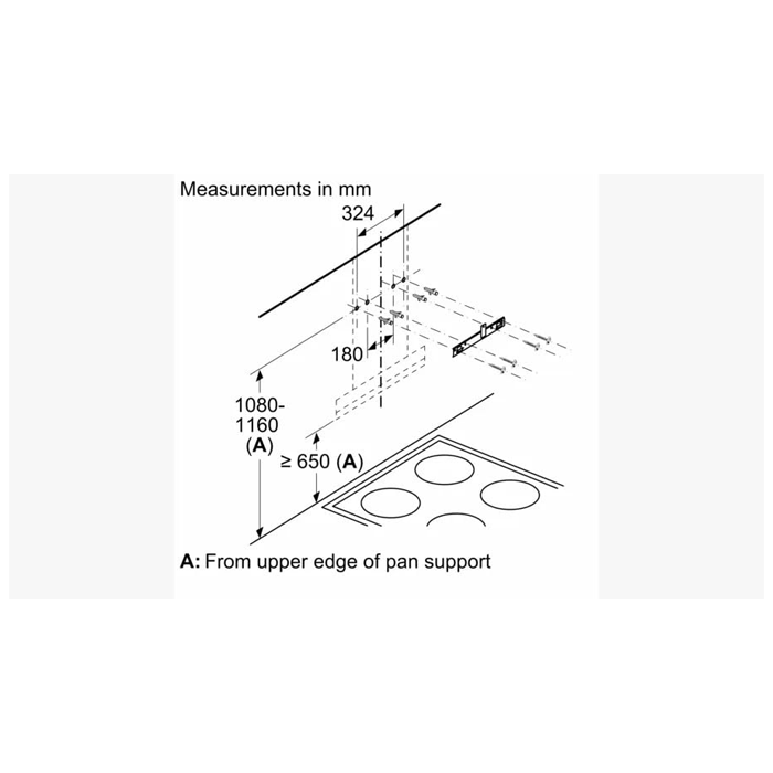 Bosch 60 cm Self Clean Technology glass Kitchen Chimney (HOOD DWBA68H60I,Oil collector Filter technology, Touch Control, Black) (DWBA68H60I)