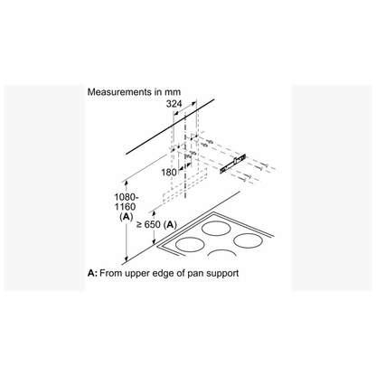 Bosch 60 cm Self Clean Technology glass Kitchen Chimney (HOOD DWBA68H60I,Oil collector Filter technology, Touch Control, Black) (DWBA68H60I)