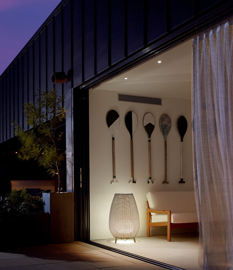 Fabel Outdoor Wicker Floor Lamp