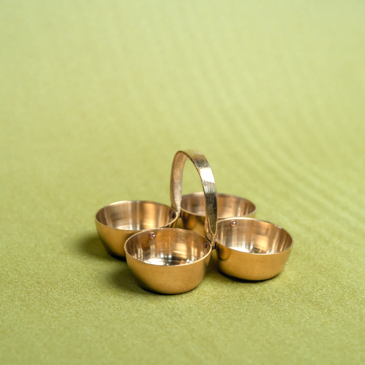 Brass Pooja Chowmukh – Set of 2 | Handcrafted Multipurpose Puja Accessories