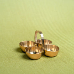 Brass Pooja Chowmukh – Set of 2 | Handcrafted Multipurpose Puja Accessories