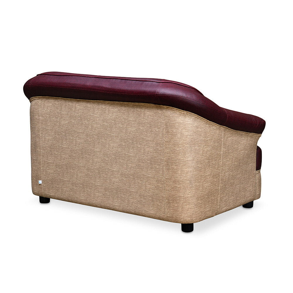 Nilkamal Bright 2 Seater Sofa (Maroon/Beige)