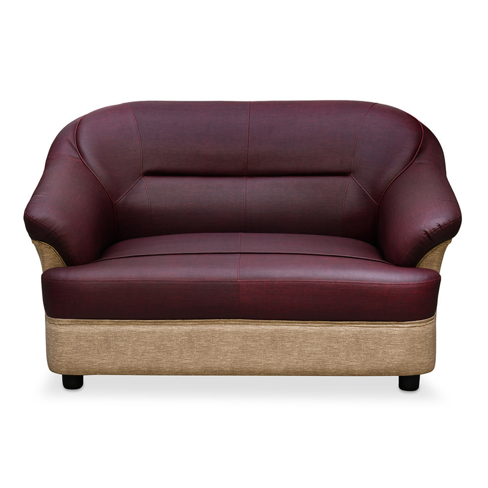 Nilkamal Bright 2 Seater Sofa (Maroon/Beige)