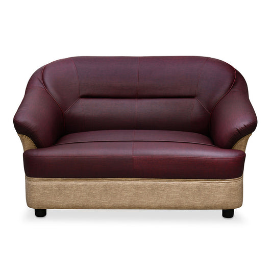 Nilkamal Bright 2 Seater Sofa (Maroon/Beige)