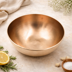 Bronz Handcrafted Bowl, Puja Katori for Rituals, Offerings & Spiritual Home Decor,Gold, 6.5 Inch, 1 Piece